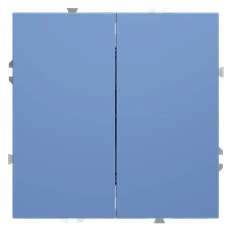 Изображение Выключатель с самовозвратом встраиваемый VOLTUM S70 двухклавишный 10А (деним)