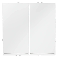 Изображение Выключатель встраиваемый VOLTUM S70 двухклавишный с подсветкой 10А (белый матовый)