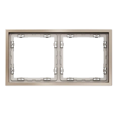 Изображение Рамка металлическая VOLTUM S70 Metal на 2 поста (платина)